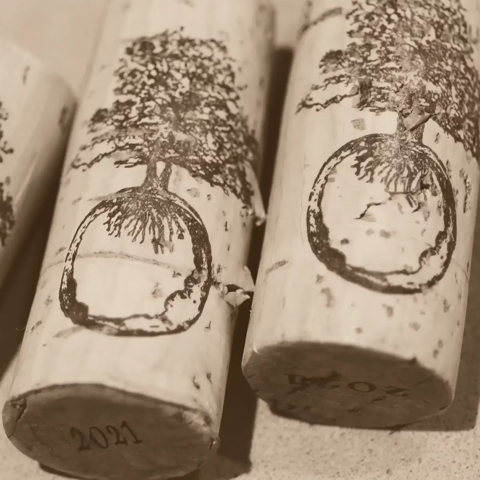 Corks with art design.